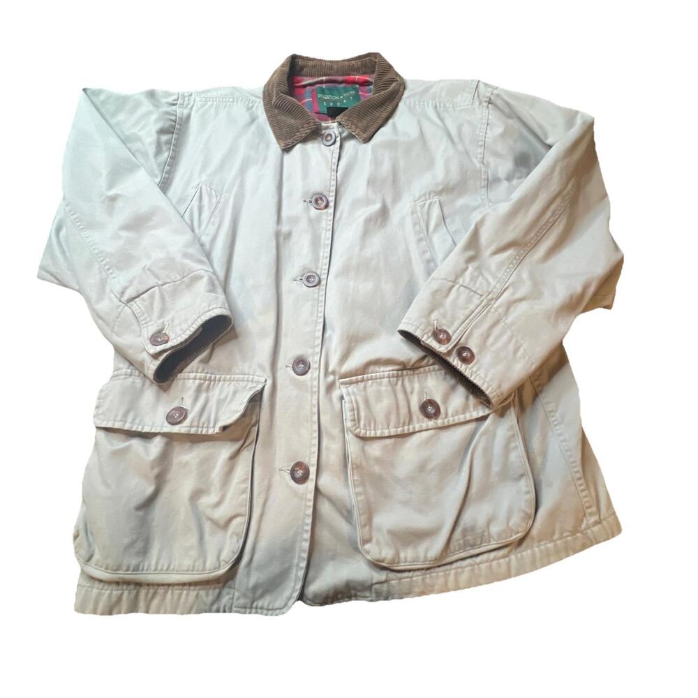 Preston And York Casual Cream Women's Button-Front Barn Jacket